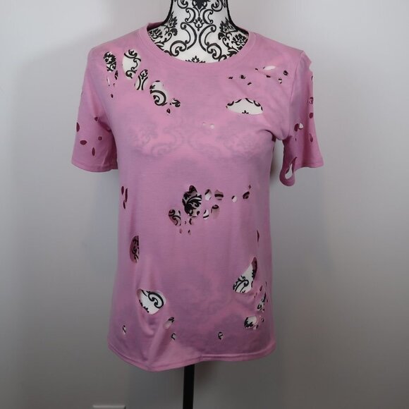 Bamboo Boy Pink Distressed T-Shirt Medium - Picture 3 of 11